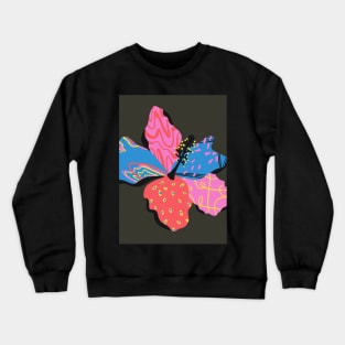 Bold colored colorful flowers Crewneck Sweatshirt